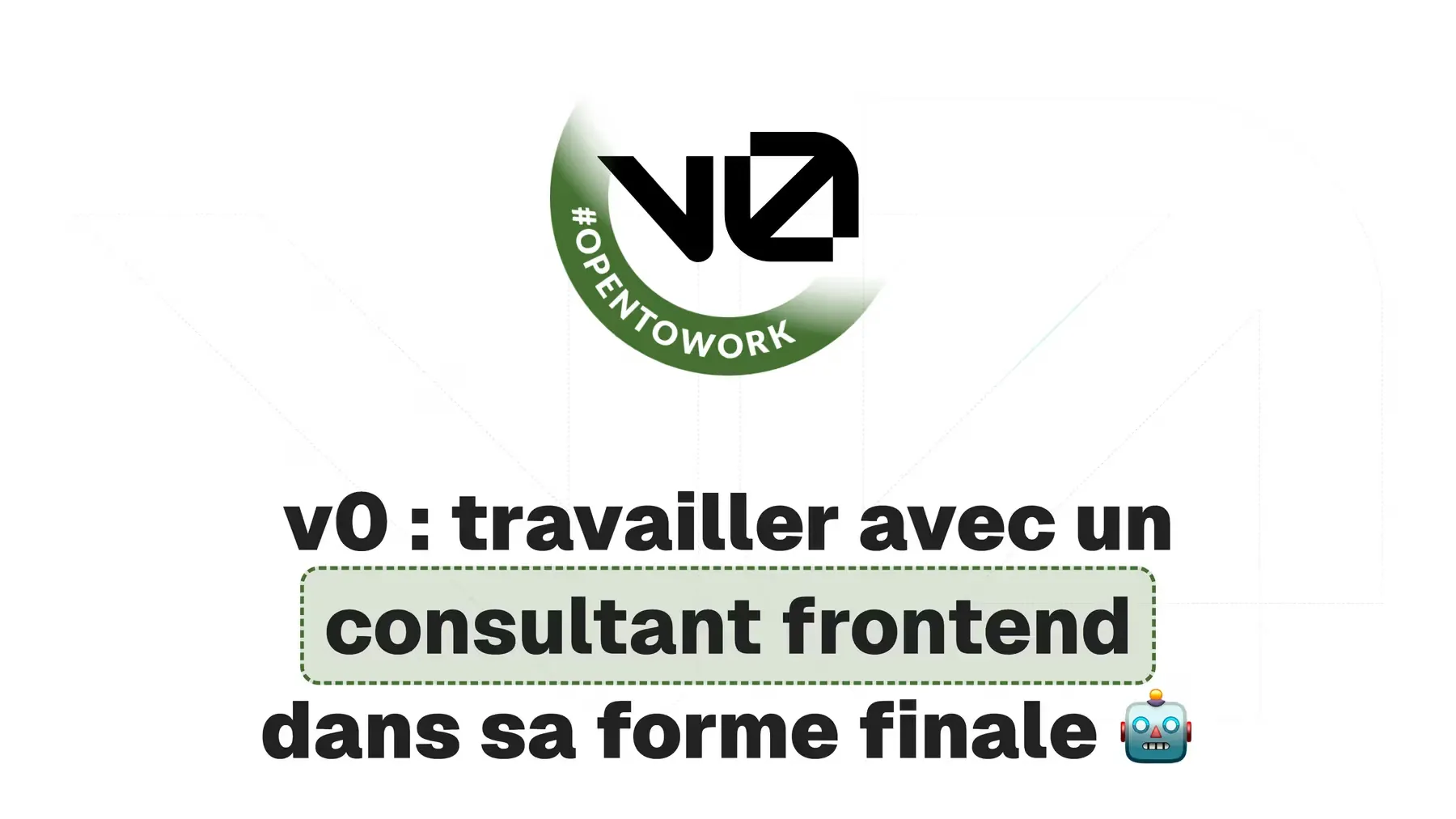 Cover image for the talk: Tech interview with an AI: v0 takes on the challenge live 🤖